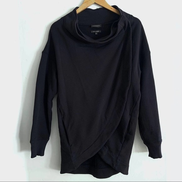 Carbon38 Jackets & Blazers - Carbon38 Carbon 38 Black Funnel Neck Tulip Hem Jacket Small